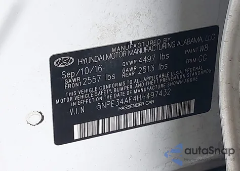 2017 Hyundai Sonata Limited from USA, damaged, VIN 5NPE34AF4HH497432